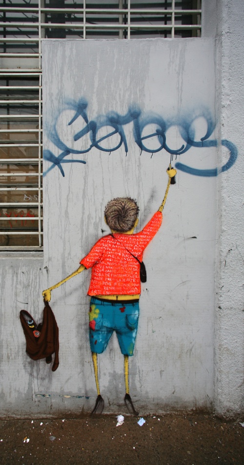 Бразильские уличные художники Отавио и Густаво Пандольфо (Os Gemeos) (62 фото)