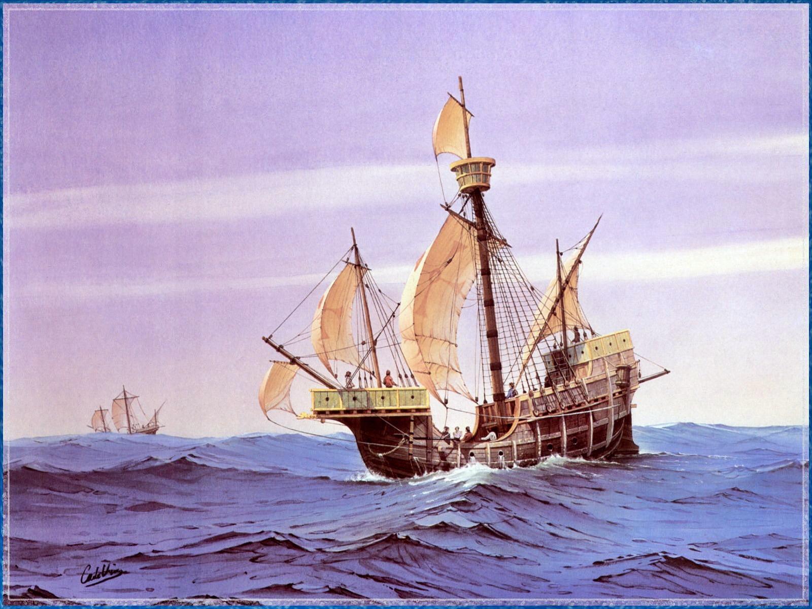 Судно экспедиции колумба. Каравелла Христофора Колумба.
