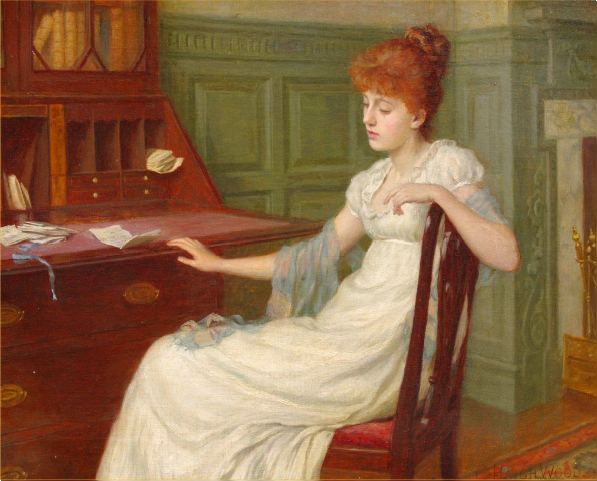 She a young lady. Английский художник Charles Haigh-Wood 1856-1927. Английский художник Charles Haigh-Wood.