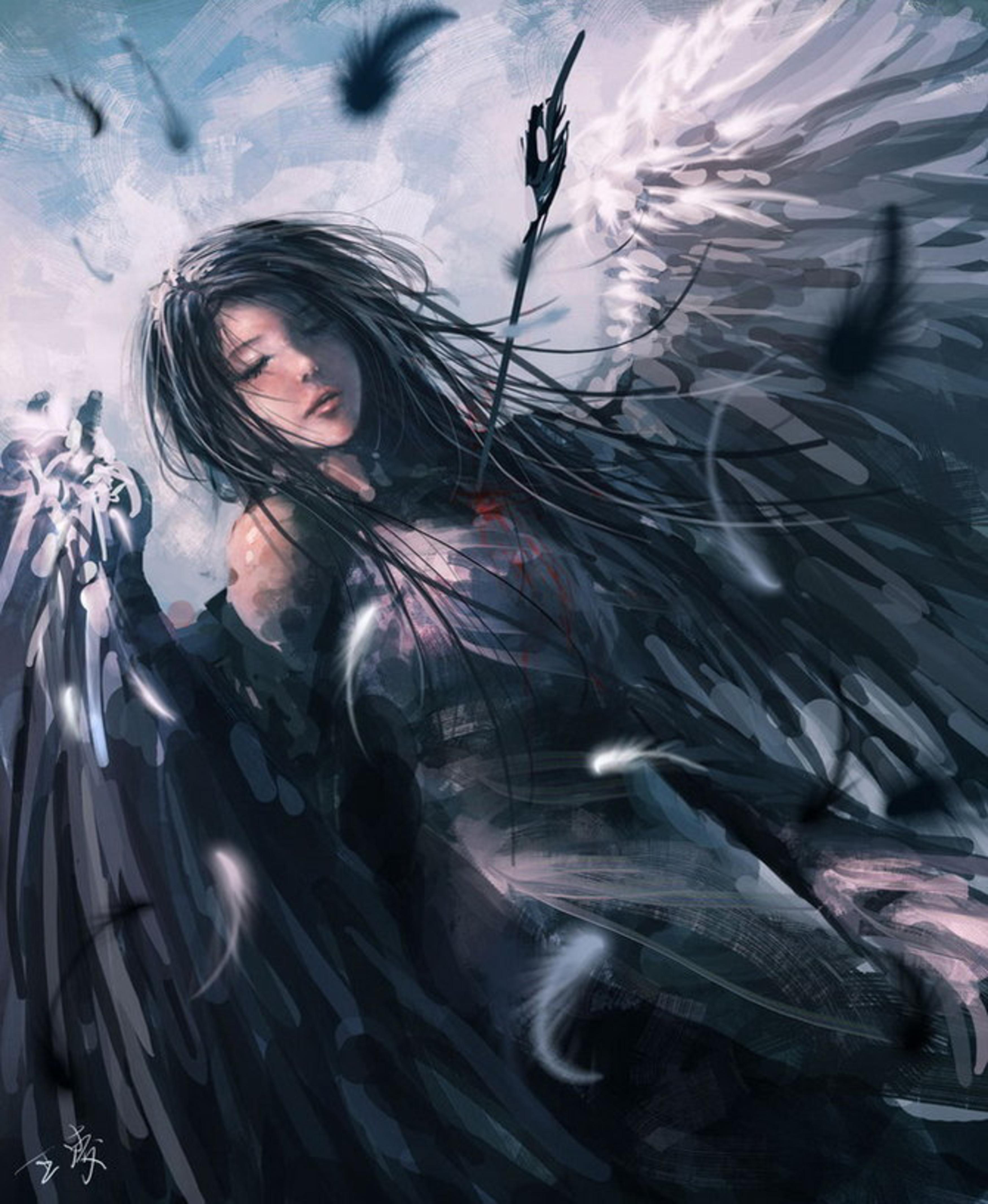 Fallen angel s. Wlop Art ангел. By wlop ангел. Wlop (Wang Ling) ведьма.