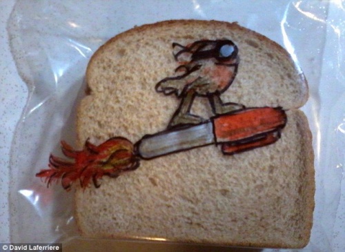 Рисунки на бутербродах - Дэвид Лаферрьер (26 фото)