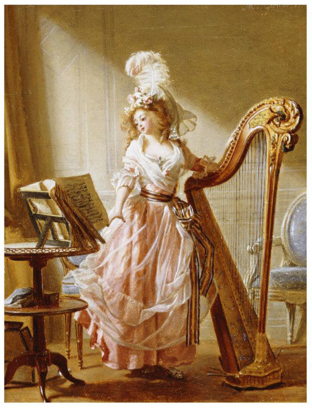Аристократическая музыка 18 века помидор. Художник Michel Garnier (1753−1819).