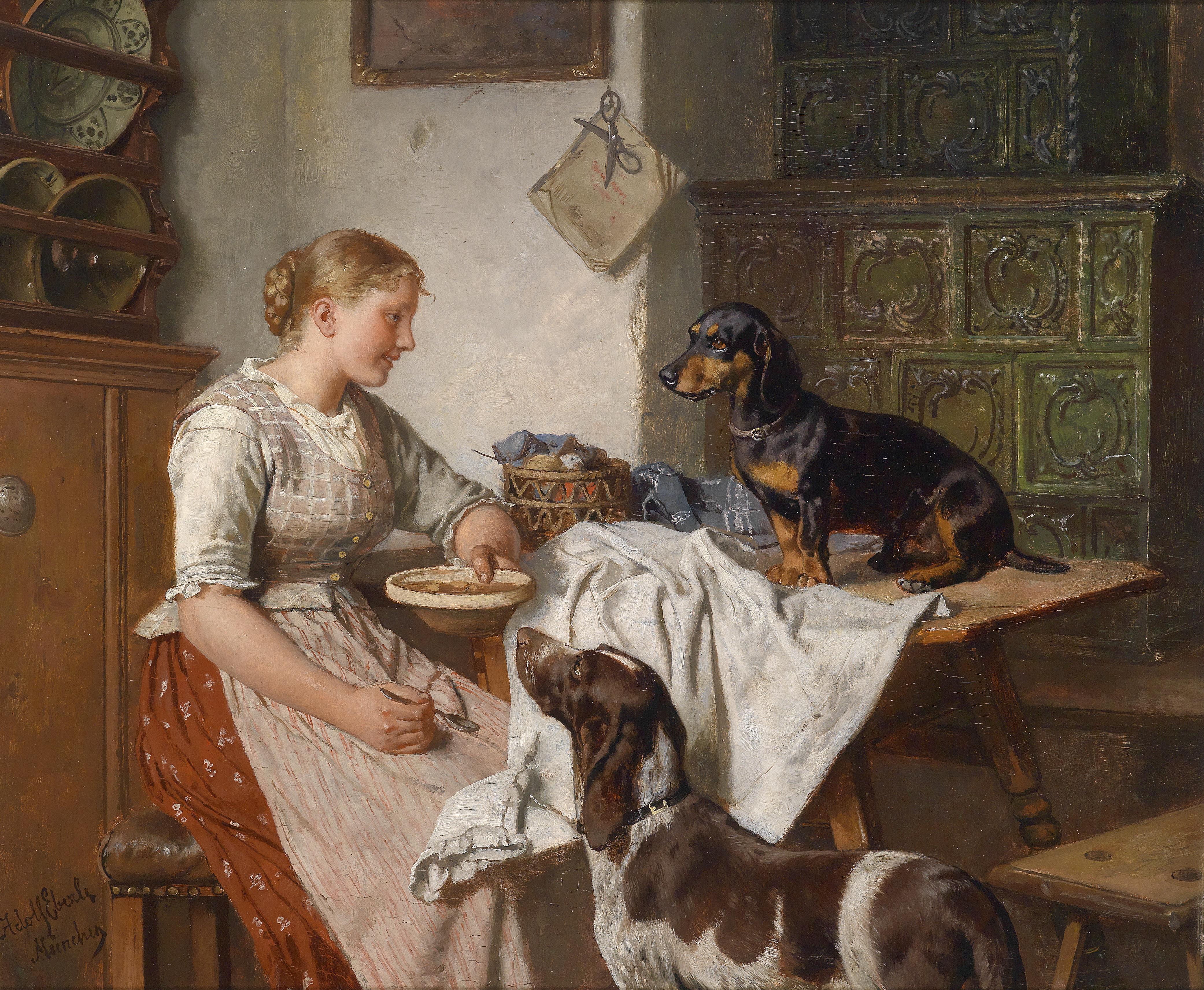Как собаки сюжет. Немецкий художник Adolf Eberle. Немецкий художник Adolf Eberle (1843-1914). Adolf Eberle (1843-1914) обед.