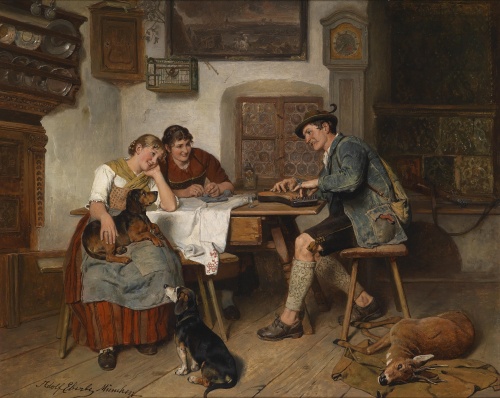 Немецкий художник Adolf Eberle (1843-1914) (34 работ)