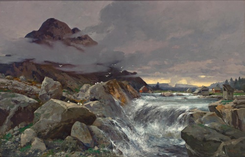 Пейзажи художника Adolf Kaufmann (Austrian, 1848-1916) (33 работ)