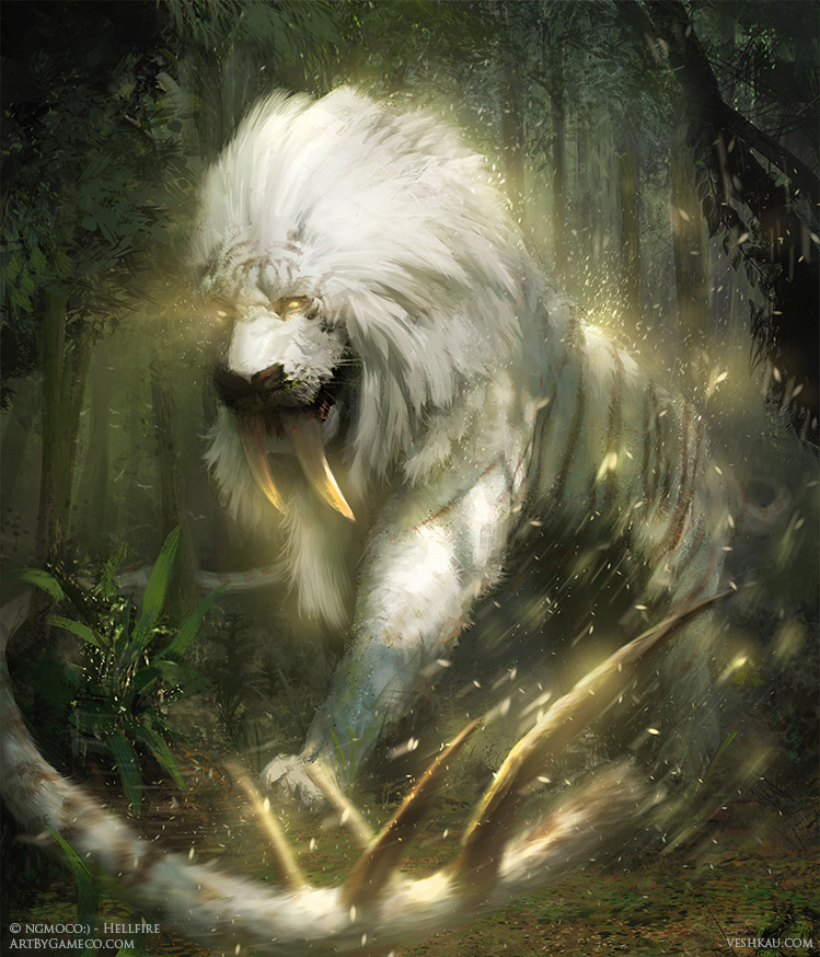 Легендарный лев. Лев монстр арт. Фэнтези животные. Сказочные существа. Мистические животные.