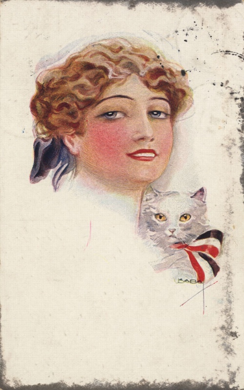 Женский образ на старой открытке 14 (106 фото)