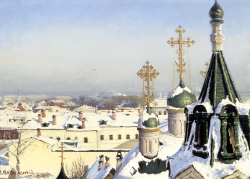 Зима в картинах русских художников (98 работ)