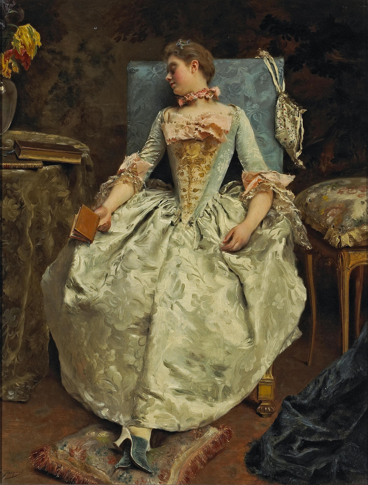 12 й век. Французский художник Gustave Jean Jacquet (1846-1909). Салонная французская живопись 17 века.