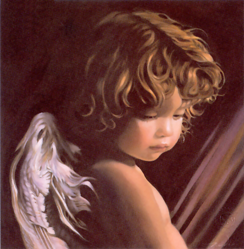 Графический рисунок - Детские ангельские лики от Нэнси А. Ноёль (12 фото)