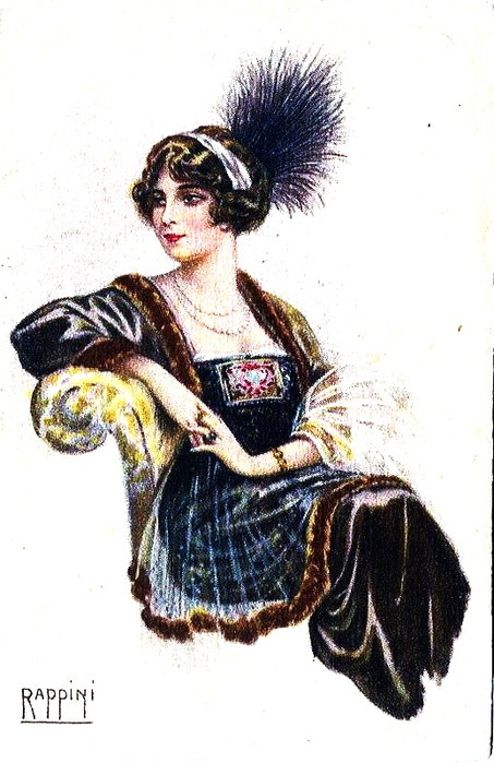Image of woman on old postcard 15 | Женский образ на старой открытке 15 (150 фото)