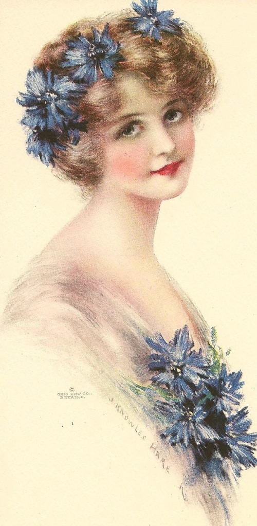Image of woman on old postcard 15 | Женский образ на старой открытке 15 (150 фото)
