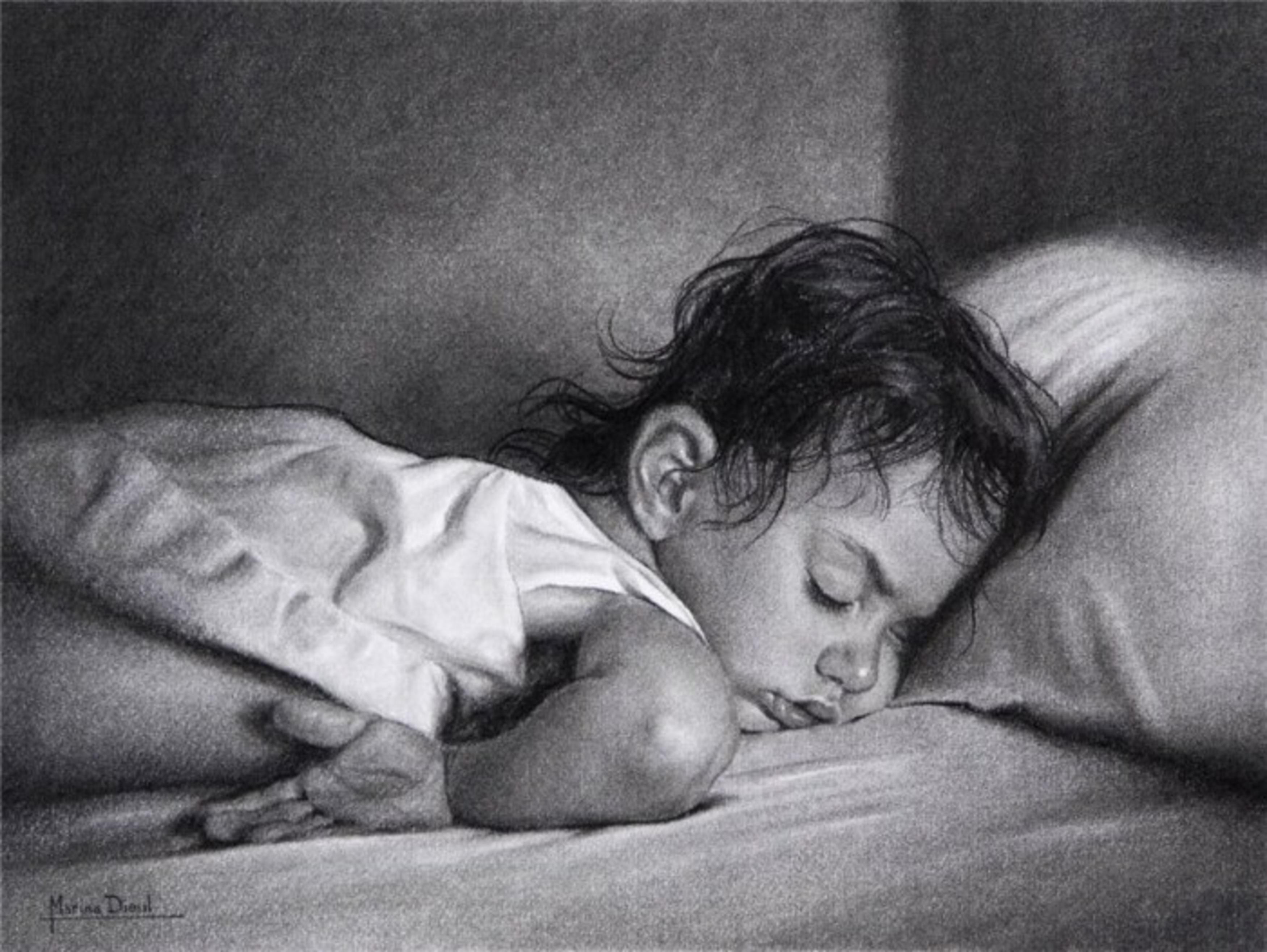 Рисунок дети спят. Художник Marina Dieul. Спящий ребенок. Спящие малыши.