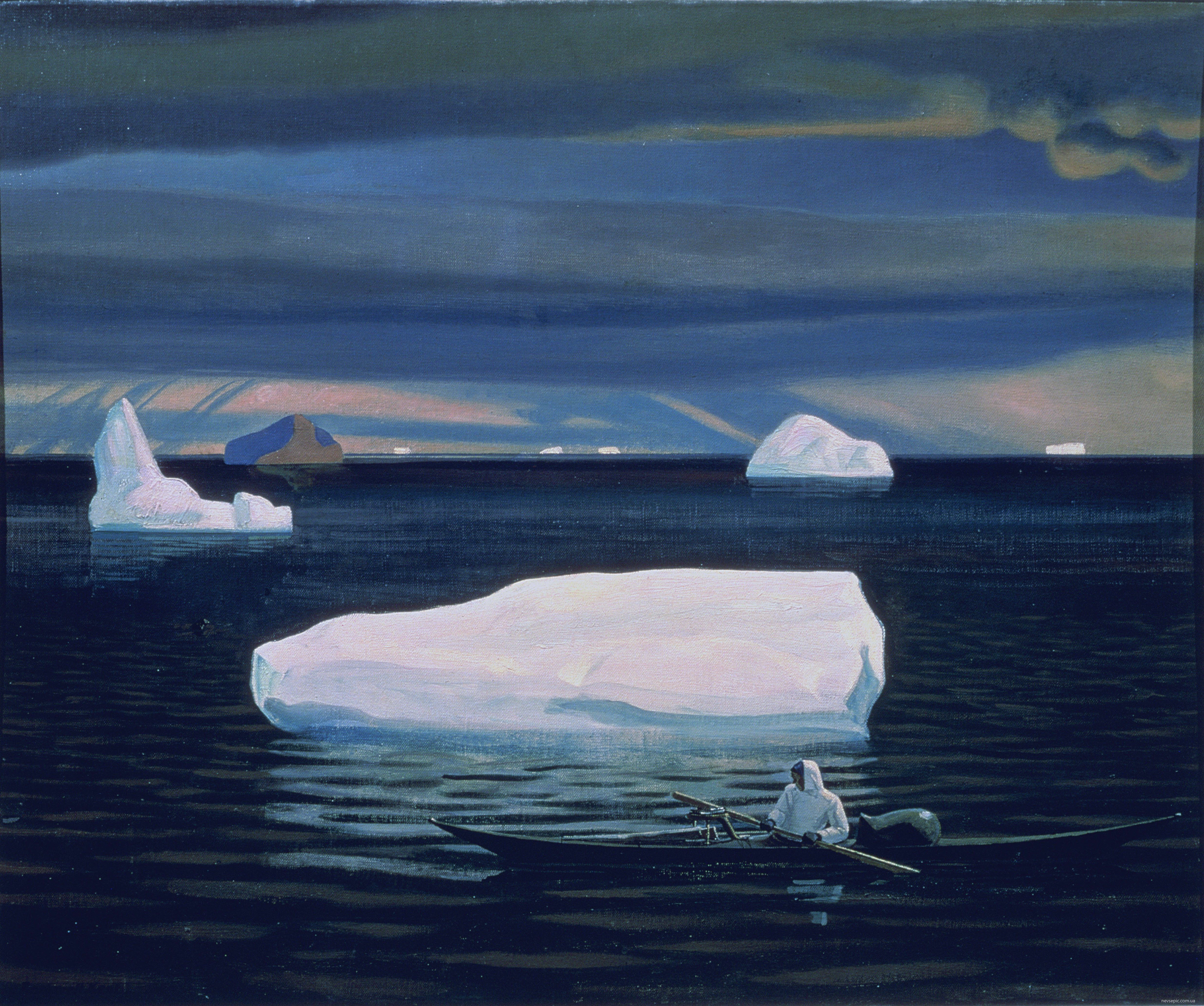 Каким вы представляете остров. Рокуэлл Кент художник картины. Рокуэлл Кент. Каяки. Гренландия 1933.. Рокуэлл Кент пейзажи Гренландии. Рокуэлл Кент Северная Гренландия.