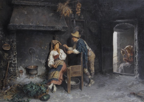 Итальянский художник Francesco Bergamini (Italian, 1815-1883) (18 фото)