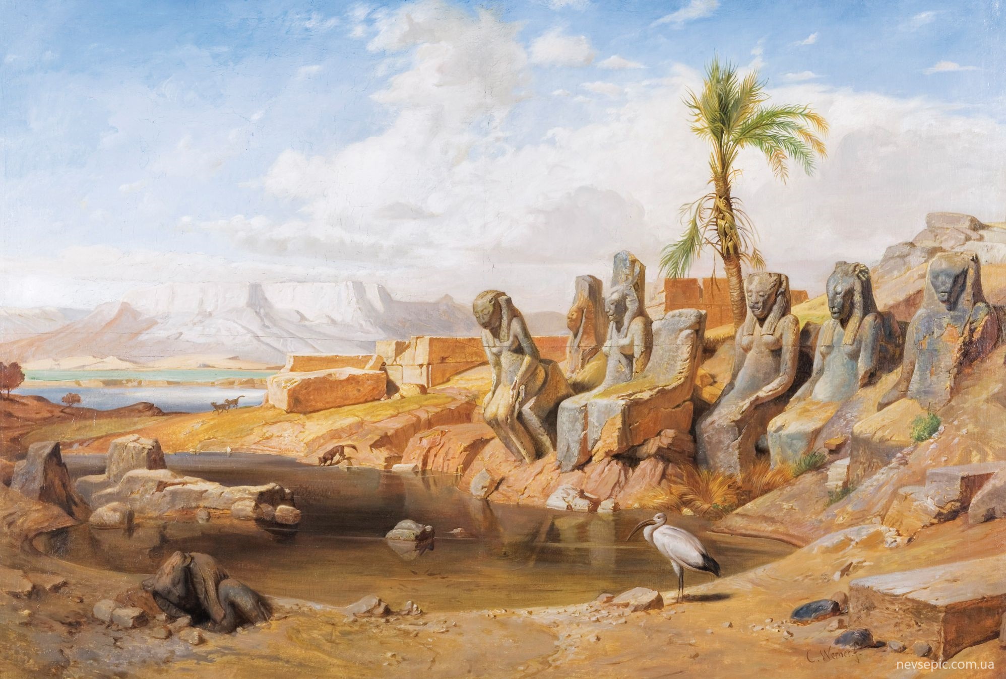 Каналы в древнем египте. Carl Friedrich Heinrich Werner Египет.