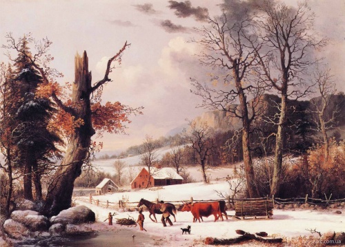 Американский художник George Henry Durrie (1820-1863) (55 фото)